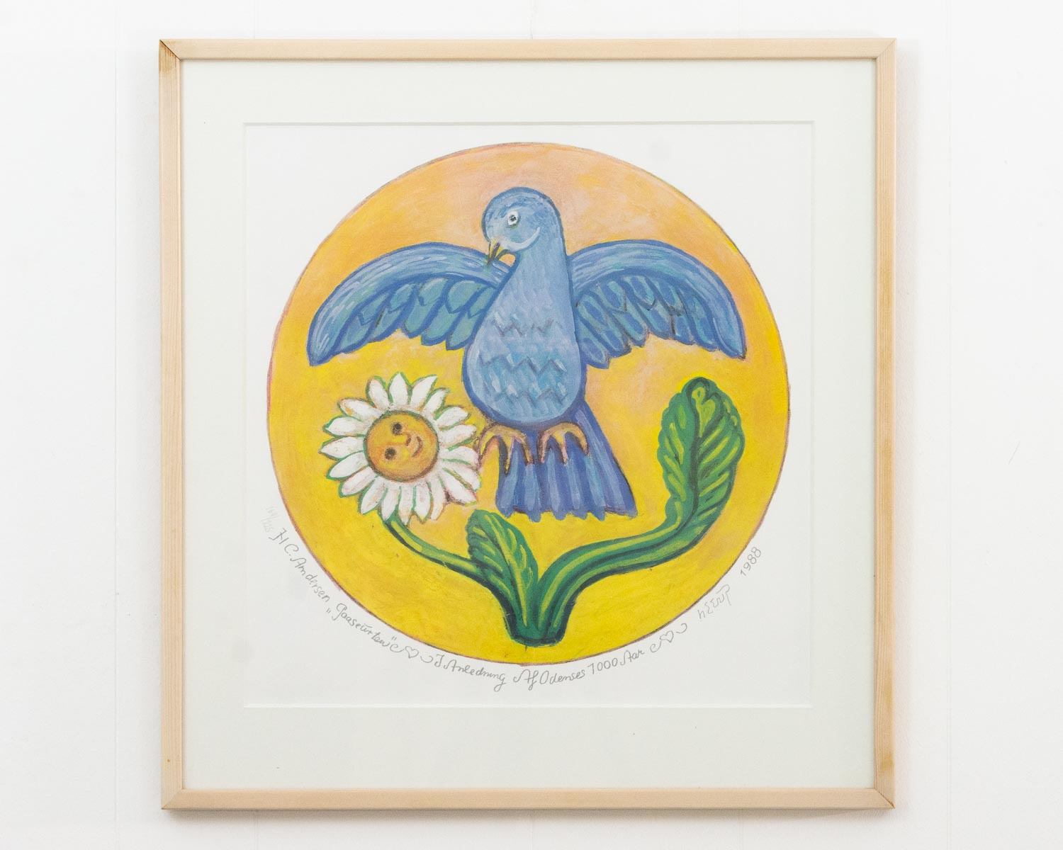 40s 50s バンビ ＆ サンバー ビンテージ 絵画 W.D.P. 1960-70's ヴィンテージ ''DAN SHUPE''デザイン 額入りポスター