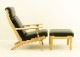 GE290A High back Chair + Ottoman by Hans J Wegner