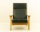 GE290A High back Chair + Ottoman by Hans J Wegner