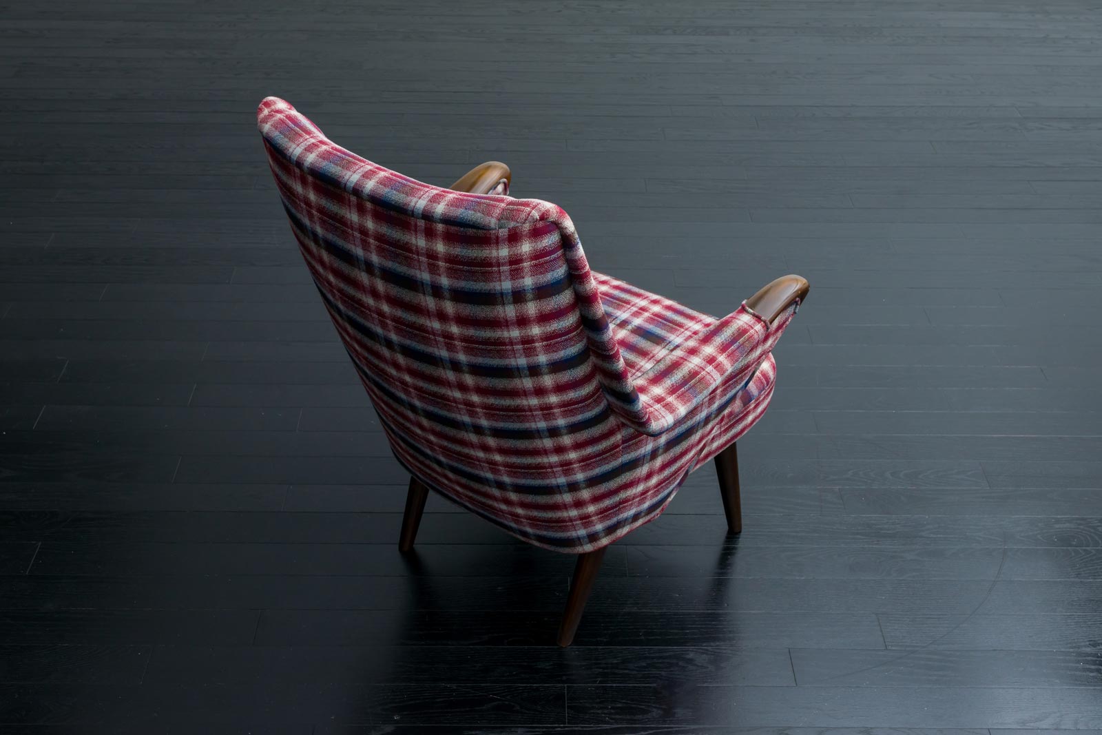 ハイバックソファ チェック柄 北欧ヴィンテージ家具の通販