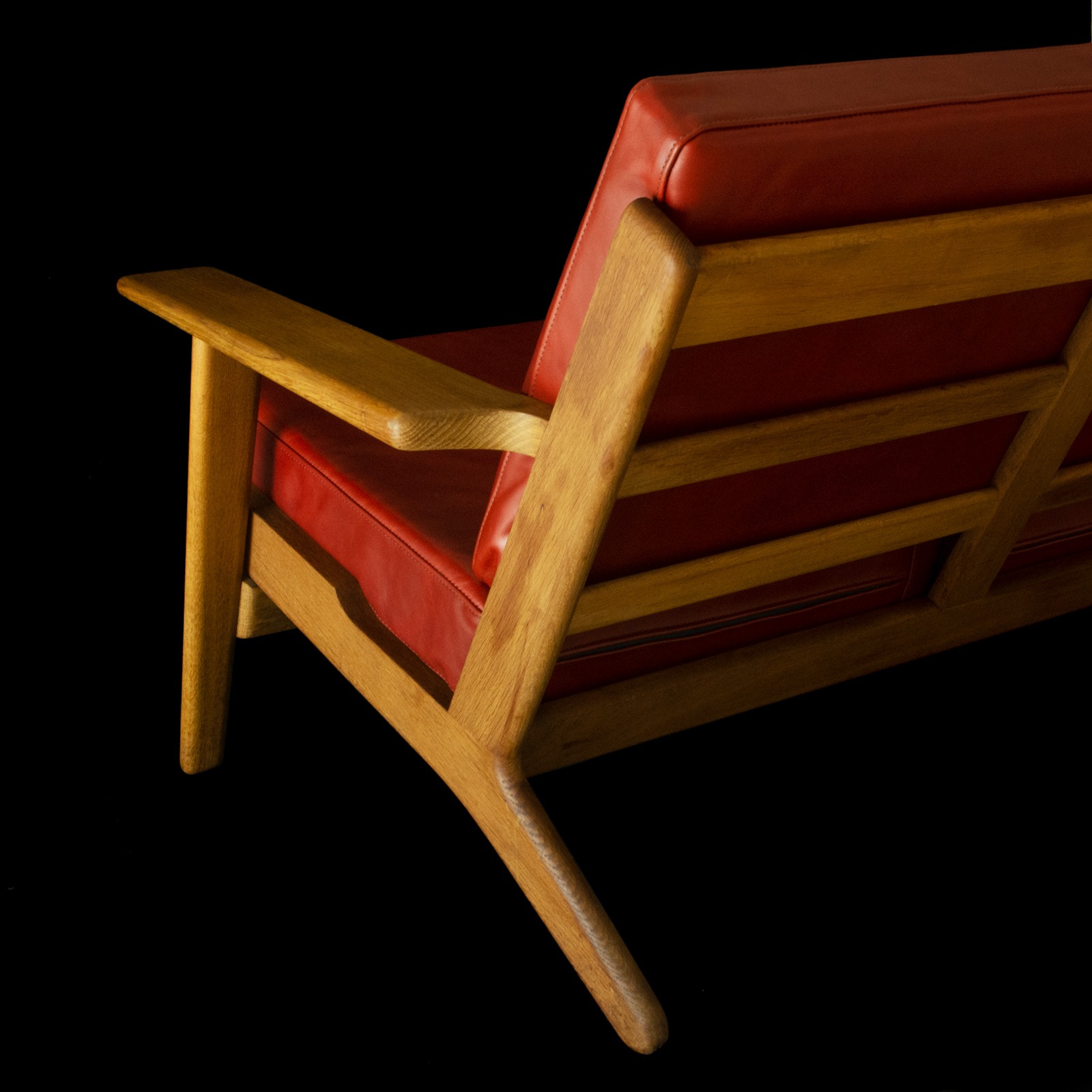 Hans J Wegner (Leather) GE290 3seaters Sofa �̲�������ơ������ե���1950ǯ�塦�����ޡ��������ࡣ���ͳݤ����ե�