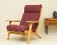 GE290A High back Chair by Hans J Wegner