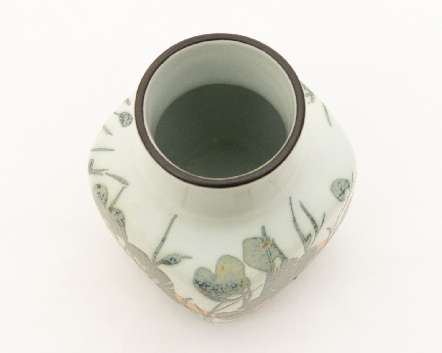 ロイヤルコペンハーゲン   花瓶 陶器 ロイヤルコペンハーゲン 花瓶□ブルーフラワー カーブ フラワー