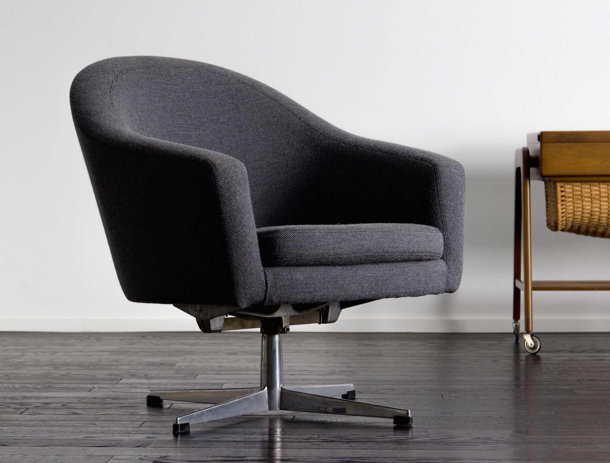 ラウンジチェア 回転式 北欧ヴィンテージ家具の通販