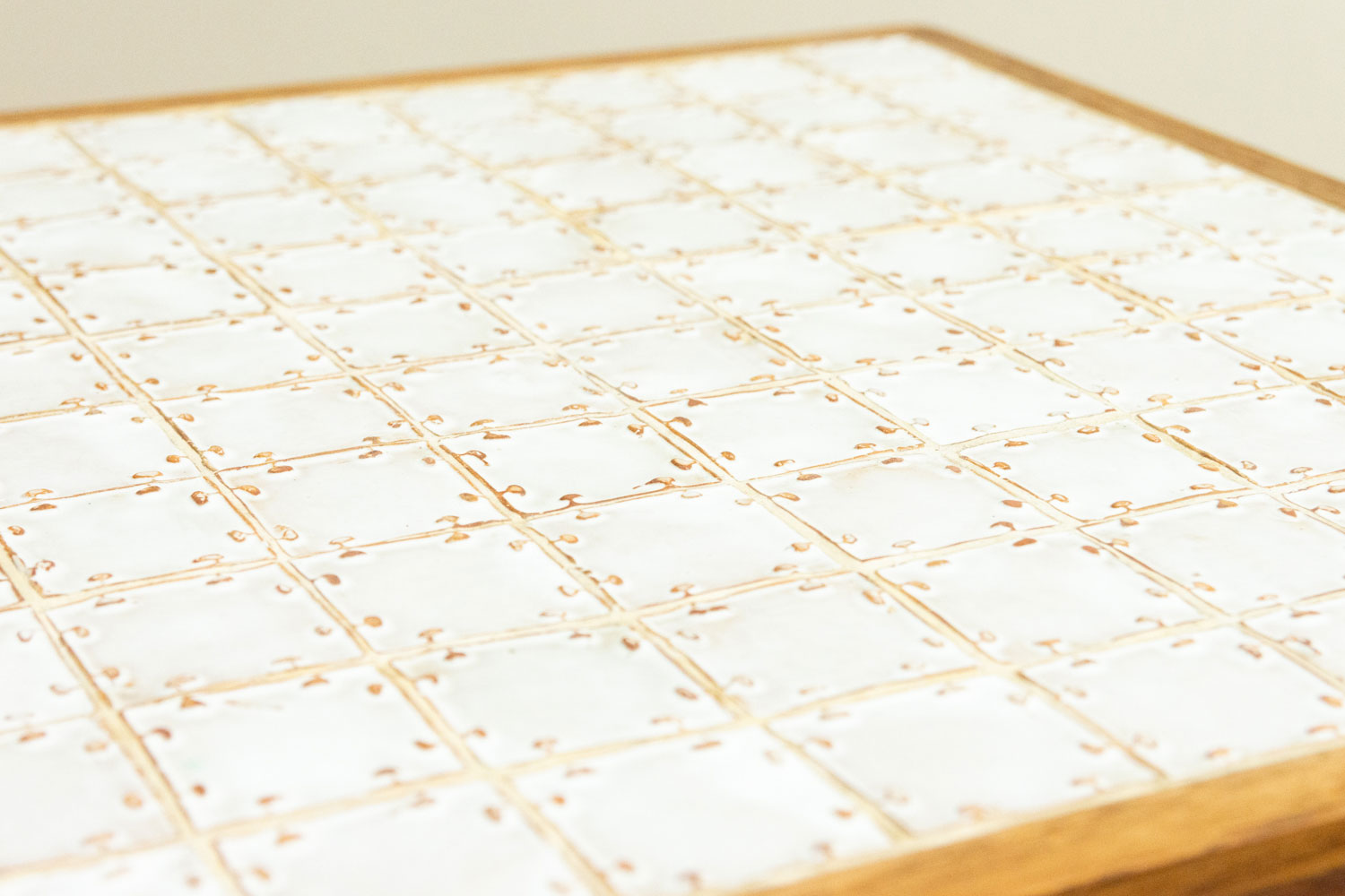 スモールテーブル チーク タイル 北欧ビンテージ家具CLOVERKY