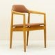�ǥ�ޡ����� �������� �� ������ơ����쥶�� �������������Oak Arm Chair with Vintage Leather from Denmark���̲�������ơ������ݤߤΤ�������ʥե졼���