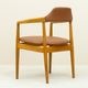 �ǥ�ޡ����� �������� �� ������ơ����쥶�� �������������Oak Arm Chair with Vintage Leather from Denmark���̲�������ơ������ݤߤΤ�������ʥե졼���