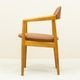 �ǥ�ޡ����� �������� �� ������ơ����쥶�� �������������Oak Arm Chair with Vintage Leather from Denmark���̲�������ơ������ݤߤΤ�������ʥե졼���