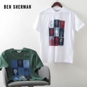 T����� �ޥ��� 2�� �ȥ�å��󥰥��꡼�� �ۥ磻�� Ben Sherman �٥󥷥㡼�ޥ�