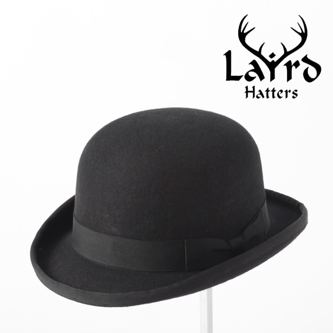レアードハッター Laird Hatters Laird Hatters メンズ ボーラーハット 英国製 ウールハット フェルトハット レアードハッター Bowler Hat 帽子 イギリス製 ブラック レディース モッズファッション 紳士