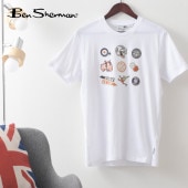 T����� ���ƥå����ѥå��ץ��� �ۥ磻�� �쥮��顼�ե��å� Ben Sherman �٥󥷥㡼�ޥ�