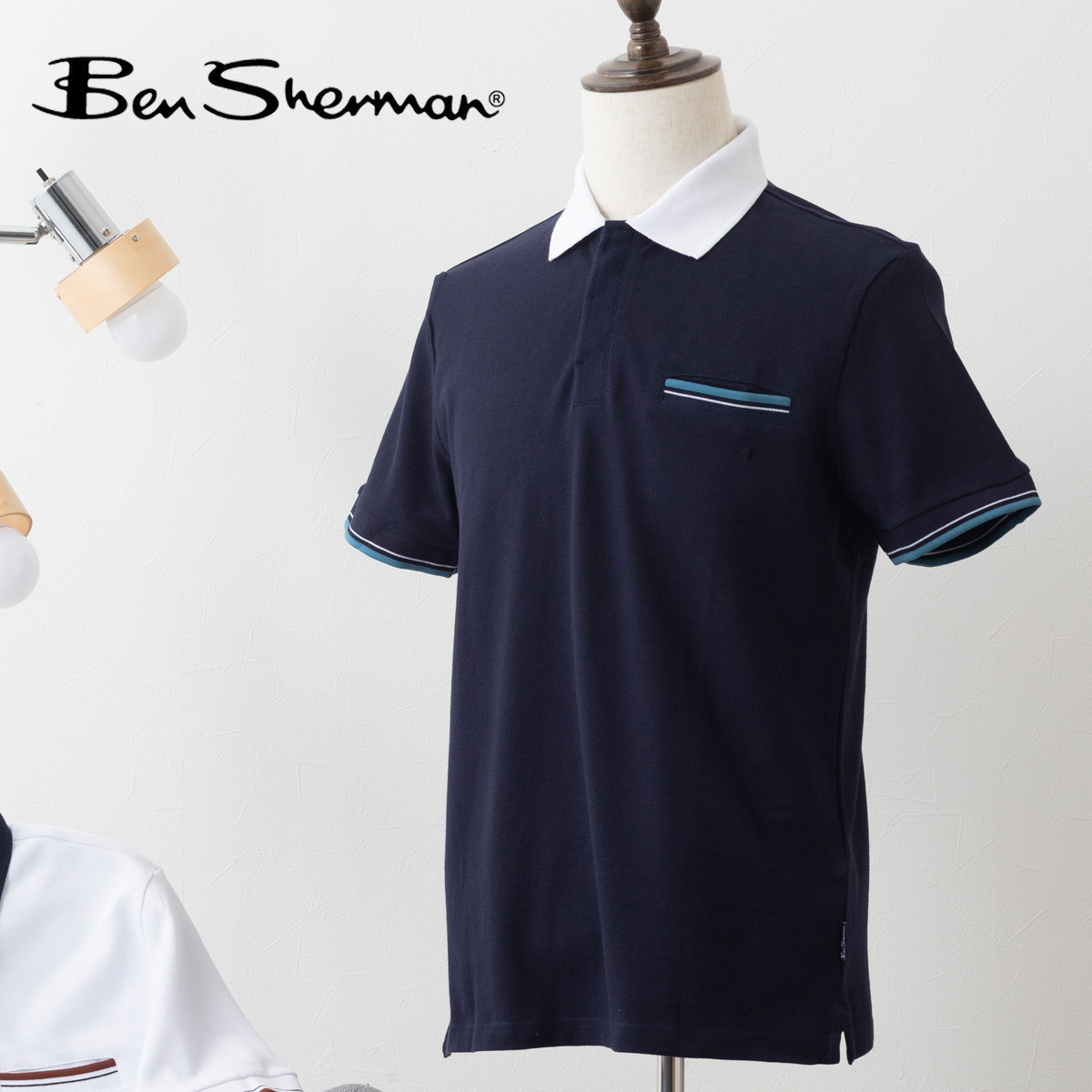 Ben Sherman ニットポロシャツ M パリオリンピックモデル