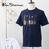 Ben Sherman �٥󥷥㡼�ޥ� T����� Ⱦµ �ߥ��ե��åĥ����� 2�� �ޥ�� �ۥ磻�� �ڴ� �쥮��顼�ե��å� ���롼�ͥå�