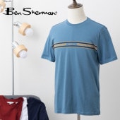 Ben Sherman �٥󥷥㡼�ޥ� T����� Ⱦµ �������ʥ륹�ȥ饤�� 4�� �֥롼����ɡ� �ޥ�� ��å� �ۥ磻�� ���ȥ饤�� �쥮��顼�ե��å� ���롼�ͥå�