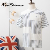 Ben Sherman ٥󥷥㡼ޥ T Ⱦµ Сƥ륹ȥ饤 Ρۥ磻 ȥ饤 åեå 롼ͥå