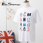 Ben Sherman ٥󥷥㡼ޥ T Ⱦµ ݥե ۥ磻 ե 쥮顼եå 롼ͥå