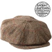 James Lock ॹå 㥹å SANDWICH ٥ܡå  BROWN HERRINGBONE WINDOWPANE ֥饦 إܡ ɥڥ