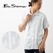 Ben Sherman �٥󥷥㡼�ޥ� Ⱦµ����� ���㥺�饤��ץ��� ������ȥ�å�  �������֥롼 �֥롼 �ۥ磻��  CARNABY FIT �ӥ�������