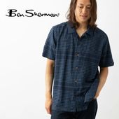 Ben Sherman �٥󥷥㡼�ޥ� Ⱦµ����� ���󥬥�����å� �������ͥ��ӡ� ���� �������å�������  CARNABY FIT