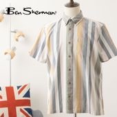 Ben Sherman �٥󥷥㡼�ޥ� Ⱦµ����� ���ȥ饤�� �����ǥ����ȥ饤�� �ܥ�������� ���Ρ��ۥ磻�� CARNABY FIT ���åȥ�