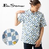 Ben Sherman �٥󥷥㡼�ޥ� Ⱦµ����� �����å����ܡ��� �ץ��� ���Ρ��ۥ磻�� CARNABY FIT ���åȥ�