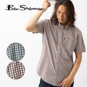 Ben Sherman �٥󥷥㡼�ޥ� Ⱦµ����� �ϥ��������å� �����å��� ������ ��å� �ܥ�������� MOD FIT �������˥å����åȥ�