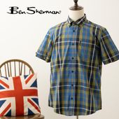 Ben Sherman ٥󥷥㡼ޥ Ⱦµ 饷å å ꡼ ܥ MOD FIT ˥ååȥ
