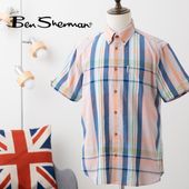 Ben Sherman �٥󥷥㡼�ޥ� Ⱦµ����� �������å��������å� ����� �ץ��� ���饷�å��ե��å�