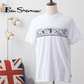 Ben Sherman �٥󥷥㡼�ޥ� T����� Ⱦµ �ۥ磻�� ���ȥ꡼�ȥ��ȥ饤�� �ץ��� �������˥å����åȥ� �쥮��顼�ե��å�