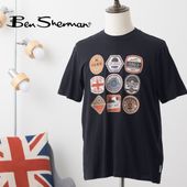 Ben Sherman �٥󥷥㡼�ޥ� T����� Ⱦµ �֥�å� �ӥ��ޥå� �ץ��� �������˥å����åȥ� �쥮��顼�ե��å�