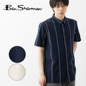 Ben Sherman �٥󥷥㡼�ޥ� Ⱦµ����� �������å��� ���ȥ饤�� �����ܥ꡼ �������ͥ��ӡ� CARNABY FIT ���åȥ� ��˥��å���