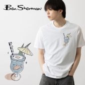 Ben Sherman �٥󥷥㡼�ޥ� T����� ���åȥ� �ץ��� �ۥ磻�� �쥮��顼�ե��å� ���롼�ͥå� 