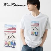 Ben Sherman �٥󥷥㡼�ޥ� T����� �ݥ��ȥ����� �ۥ磻�� �쥮��顼�ե��å� ��˥��å��� 
