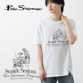 Ben Sherman �٥󥷥㡼�ޥ� T����� �쥳���� �С��� �ۥ磻�� ���å����ե��å� ��˥��å���