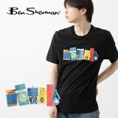 Ben Sherman �٥󥷥㡼�ޥ� T����� �ե����ƥ��Х� �����å� �֥�å� �쥮��顼�ե��å� ��˥��å��� 