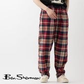 �٥󥷥㡼�ޥ� Ben Sherman �����å��� �ȥ饦���� �ѥ�� ��å� REGULAR FIT �����Ǻ� ��˥��å���