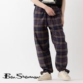 �٥󥷥㡼�ޥ� Ben Sherman �����å��� �ȥ饦���� �ѥ�� �������ͥ��ӡ� REGULAR FIT �����Ǻ� ��˥��å���