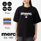 メルクロンドン Tシャツ 日本規格 クルーネック 半袖 Merc London 刺繍ロゴ ターゲットマーク ユニセックス