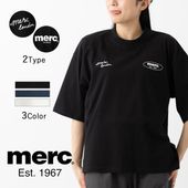 メルクロンドン Tシャツ 日本規格 ボックスシルエット 半袖 Merc London 刺繍ロゴ ユニセックス