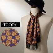 Tootal Vintage ユニセックス ピュア シルク スカーフ レッド ペイズリー ネイビー トゥータルヴィンテージ ユニセックス