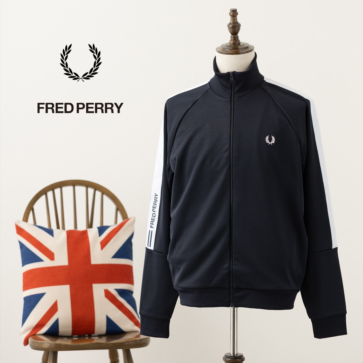 Fred Perry �ե�åɥڥ꡼ �ȥ�å����㥱�å� ���㡼��  �����ơ��� ���åץ��롼 ��˥��å��� �ͥ��ӡ� ��������Ź