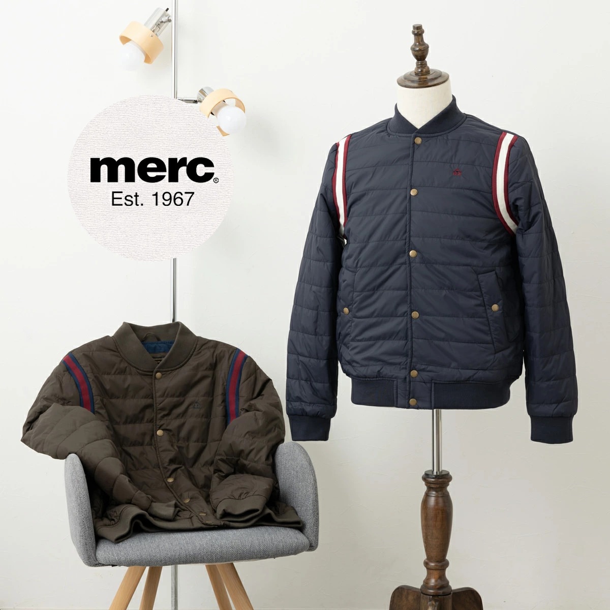 ��륯����ɥ� Merc London �ܥ�С����㥱�å� MA-1 W1 �ץ�ߥ��� �ܥޡ� �ܥ�С� Jacket ���㥱�å� ������������ �������ͥ��ӡ� ��� ��å��ե��å����