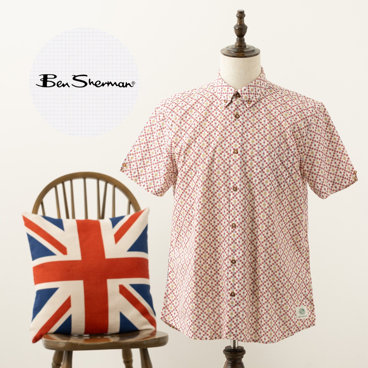 Ben Sherman �٥󥷥㡼�ޥ� Ⱦµ����� �����ץ��� ������ CARNABY FIT ���åȥ� ������ȥ�å� ��˥��å���
