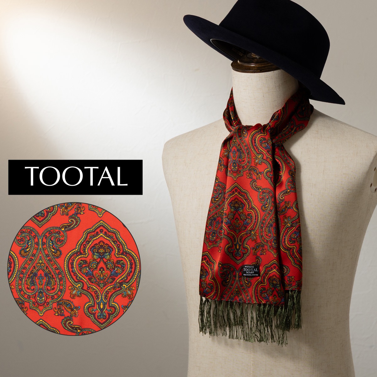 Tootal Vintage ��˥��å��� �ԥ奢 ���륯 �������� ��åɥ�����ɥ��꡼�� ���ޥ����� �ȥ������� ������ơ��� ��˥��å���
