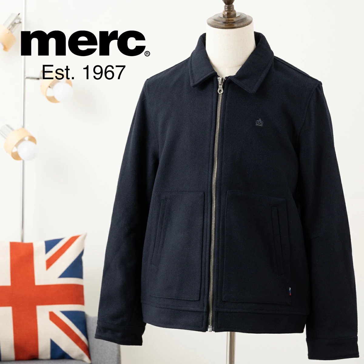 ��륯����ɥ� ��� ���㥱�å� Merc London W1 �ץ�ߥ��� ������ ���å� �������ͥ��ӡ� Jacket ���㥱�å� ��å��ե��å���� 