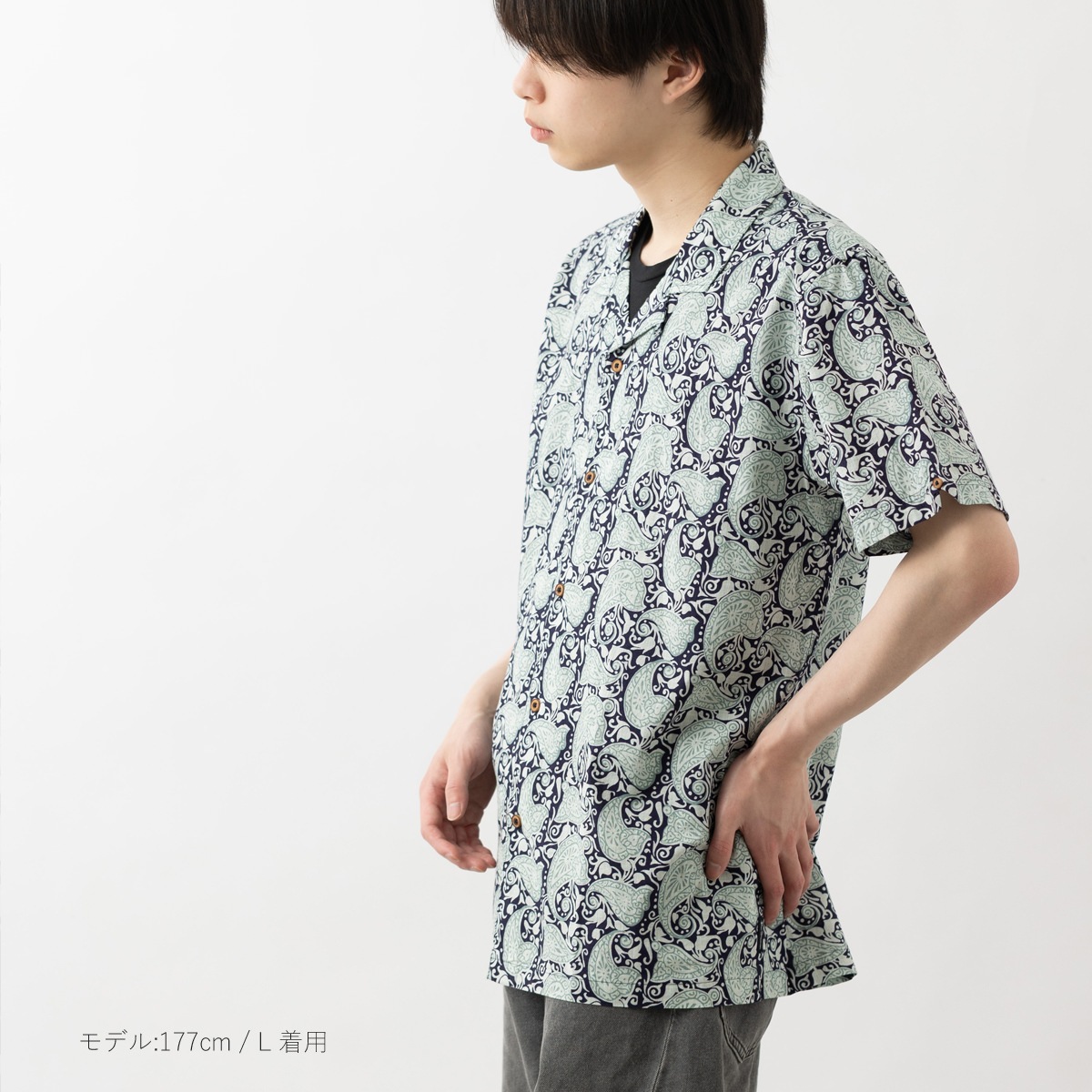 Ben Sherman �٥󥷥㡼�ޥ� ����Ⱦµ����� �ڥ����꡼ ���������� RELAXED FIT ��˥��å���