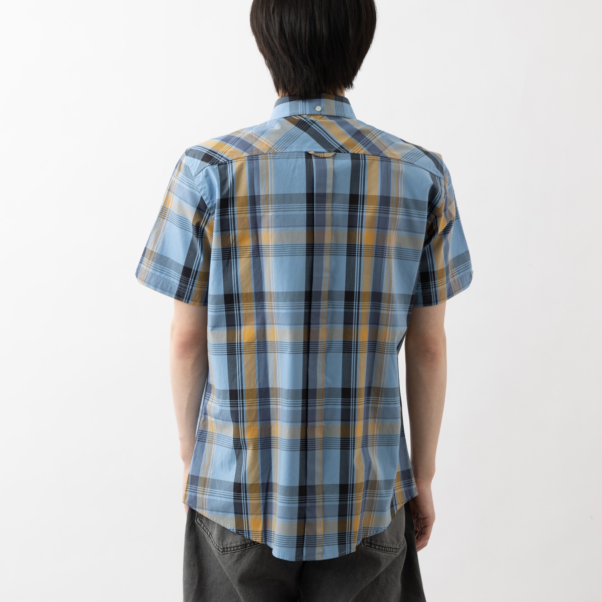 Ben Sherman �٥󥷥㡼�ޥ� Ⱦµ����� �֥��å������å� �����ܥ꡼ �֥롼 �ͥ��ӡ� MOD FIT ���åȥ� �����å� ��˥��å���