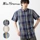 Ben Sherman �٥󥷥㡼�ޥ� Ⱦµ����� �֥��å������å� �����ܥ꡼ �֥롼 �ͥ��ӡ� MOD FIT ���åȥ� �����å� ��˥��å���