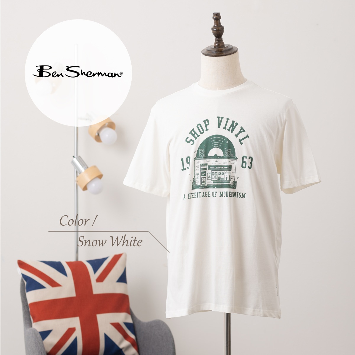 Ben Sherman �٥󥷥㡼�ޥ� ����ե��å� �ץ��� T����� Ⱦµ ���Ρ��ۥ磻�� ����åץ������ʥ꡼ �ӥˡ��� �쥳���� �������˥å����åȥ� ����ץ� �ץ��� �쥮��顼�ե��å�