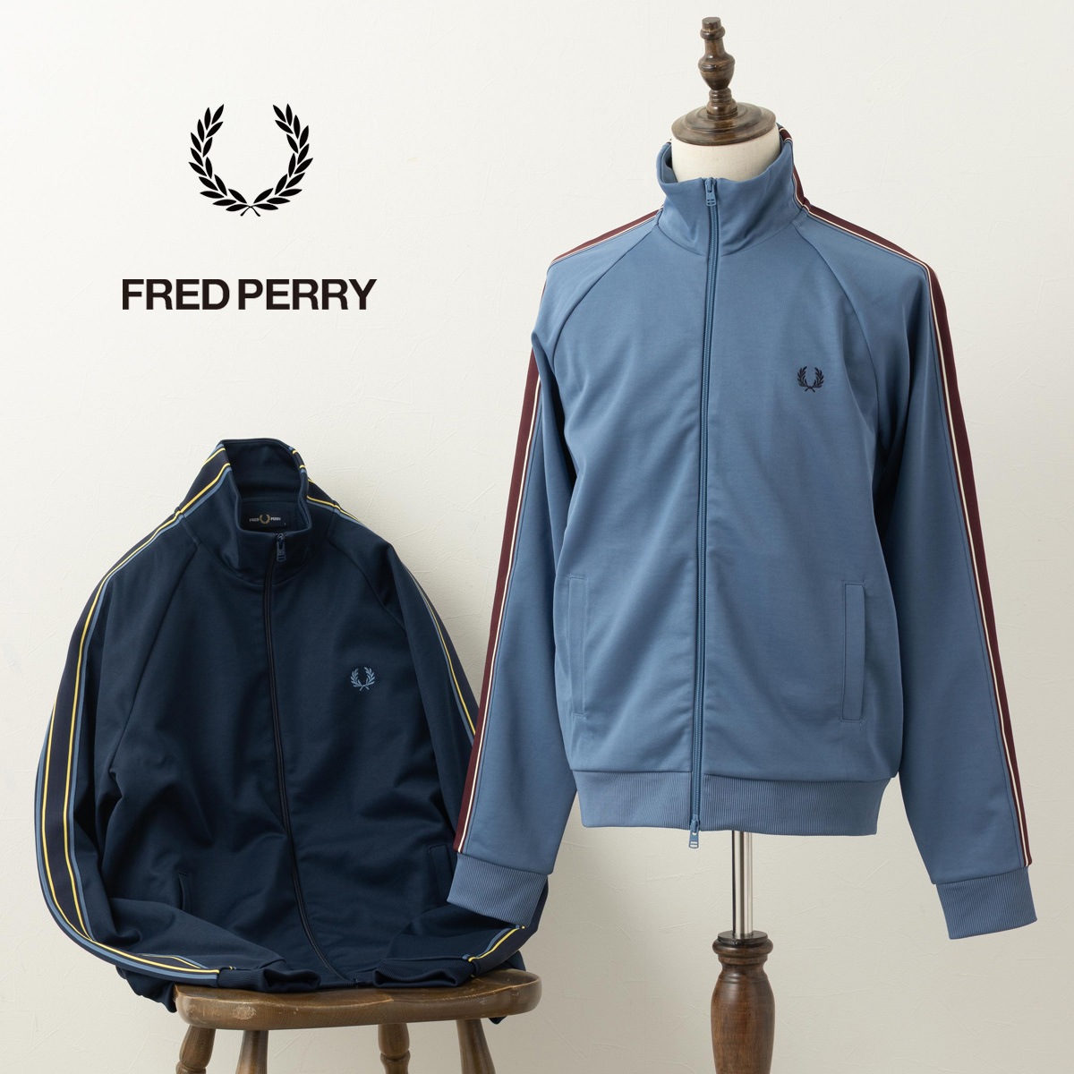 Fred Perry �ե�åɥڥ꡼ �ȥ�å����㥱�å� ���㡼��  �饤�� ���åץ��롼 ��˥��å���
